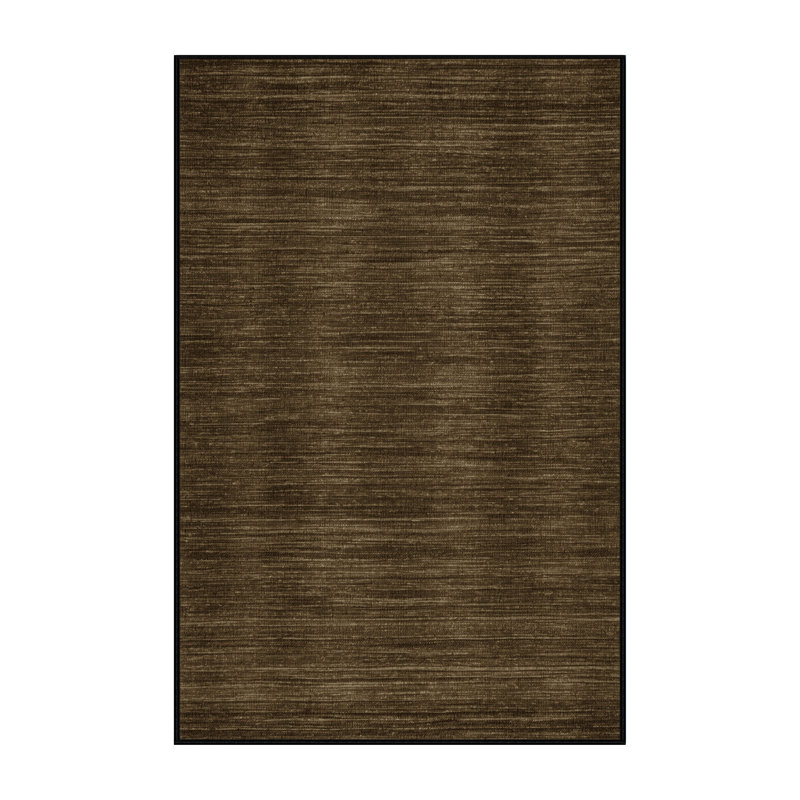 Machine Washable Solid Brown Area Rug, Rectangle 2' x 3'