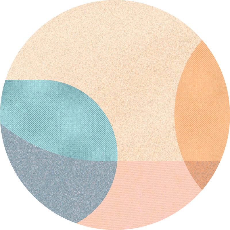 Kyperounta Vinyl Machine Printed Area Rug, Round 3'3.4"