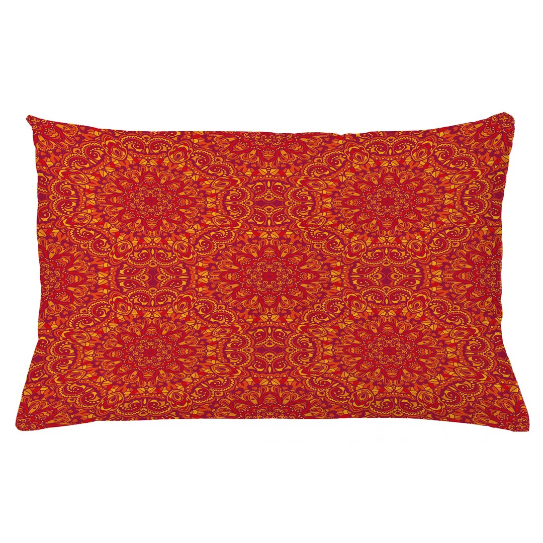 Kissenbezug, orientalisch, Mandala, Lila Senf orange