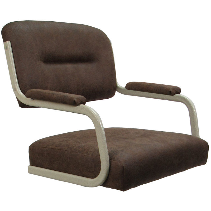 Tabouret de bar pivotant 30 po Jomiah, Beige, Brun foncé