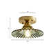 Saffron Single Light Glass Semi Flush Mount