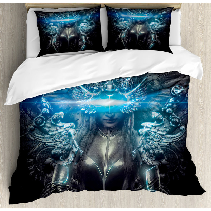 Polyester Duvet Cover, King Duvet Cove + 2 Standard Shams