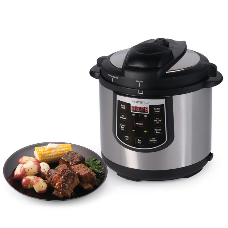 Presto 6-Quart Stainless Steel Electric Pressure Cooker