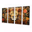 Sayer - Ensemble de 4 pièces d'art animalier lion-106425288