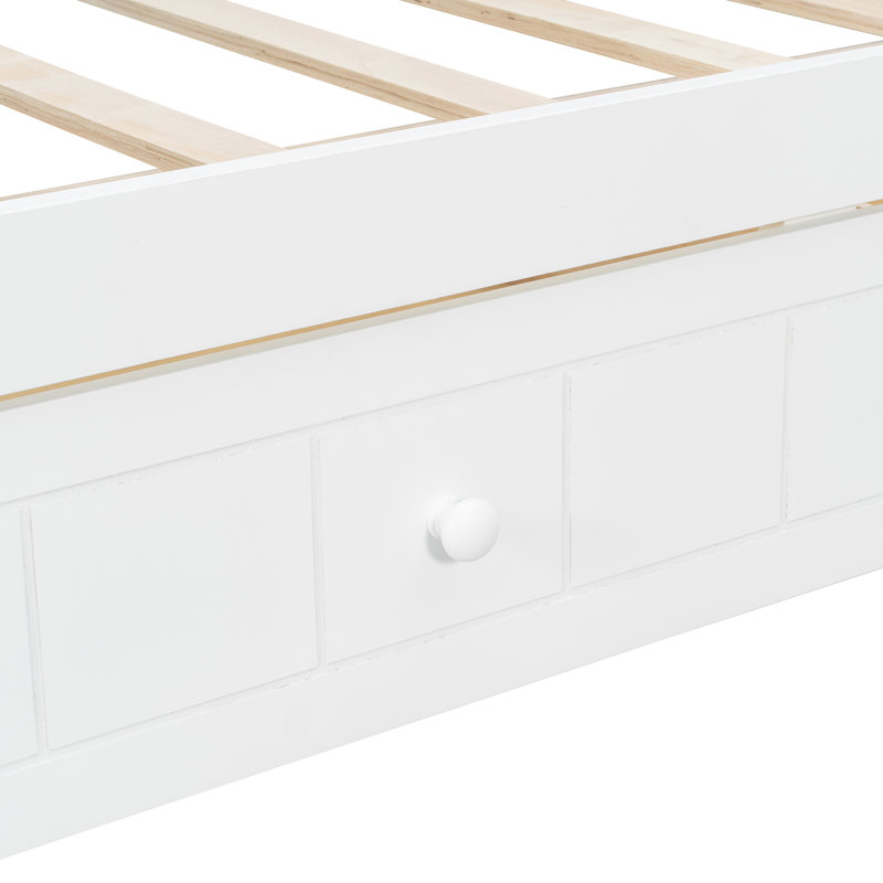 Lits avec rangement, auvent en bois aggloméré blanc, lit de jour moderne pour la maison