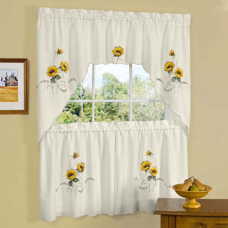 Rideaux de cuisine Schnieders Sunshine, L 58 po x L 36 po, Beige
