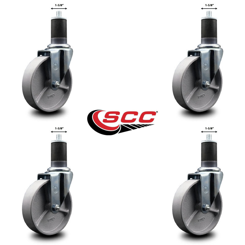 Ensemble de roulettes semi-pivotantes 1-5 / 8 pouces