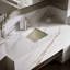 Lavabo de salle de bain carré encastré en porcelaine vitreuse avec trop-plein Verticyl-42270926