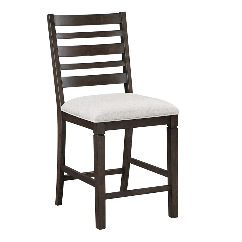 Ensemble de chaises de salle à manger à hauteur de comptoir de style classique avec 2 sièges rembourrés en bois
