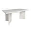 Table de salle à manger à rallonge extensible pour 6 8 10, moderne grande table de conférence rectangulaire en bois et faux marbre, blanc