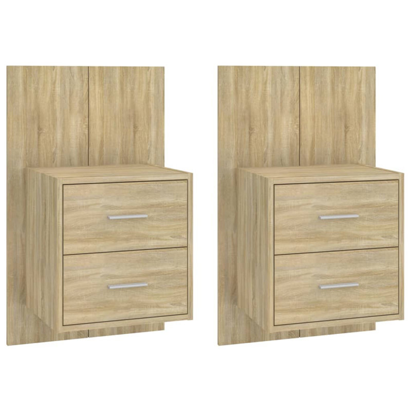 Jaiceon Wall-mounted Bedside Cabinet, Sonoma Oak