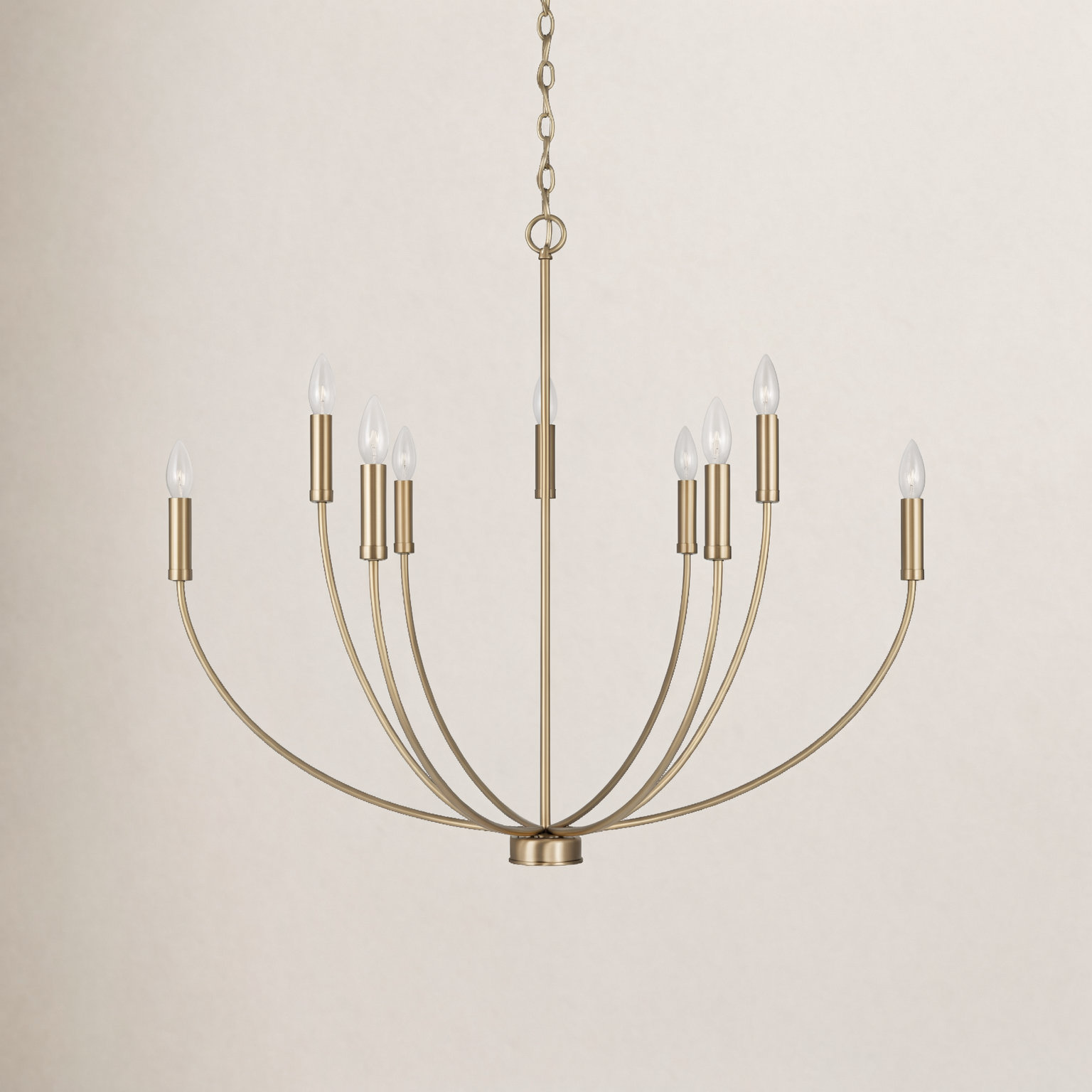 Ansley Chandelier, Aged Brass, 9 Lights