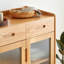 Buffet de rangement moderne en bois massif minimaliste