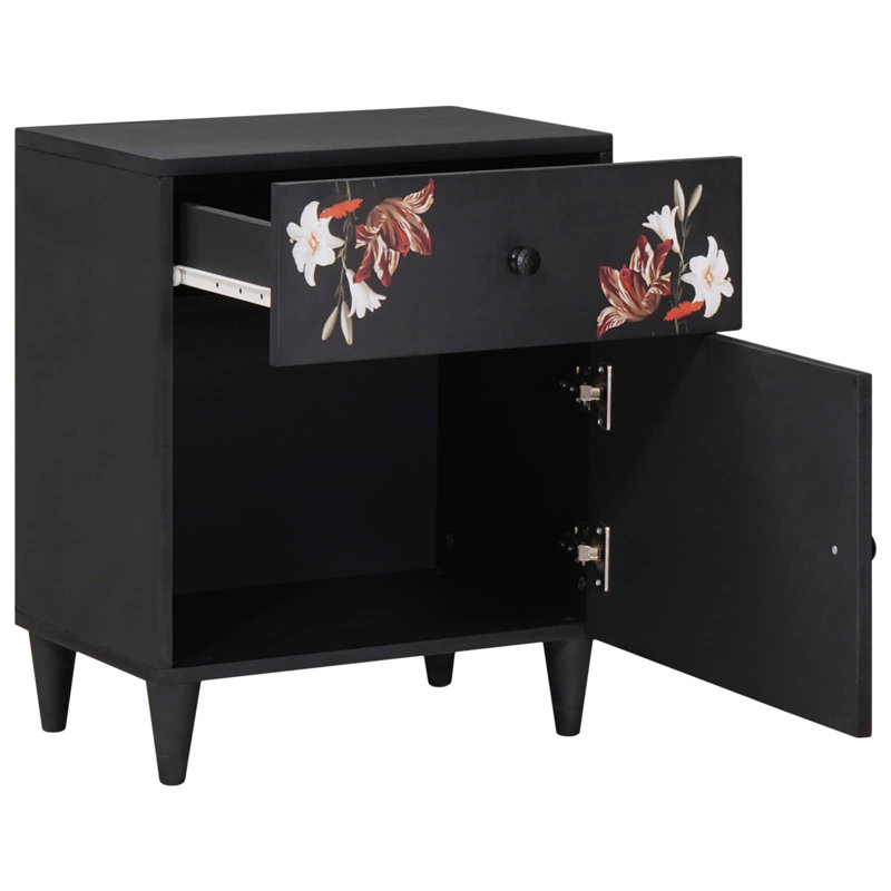 50cm W Solid Wood Bedside Table