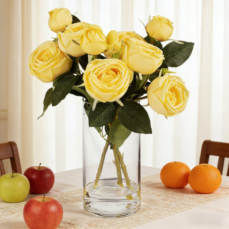 Arrangement floral artificiel, Jaune