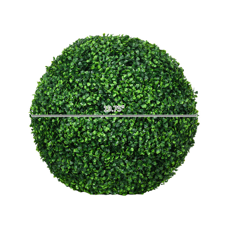 Faux Boxwood Topiary, 19.75" H x 19.75" W x 19.75" D