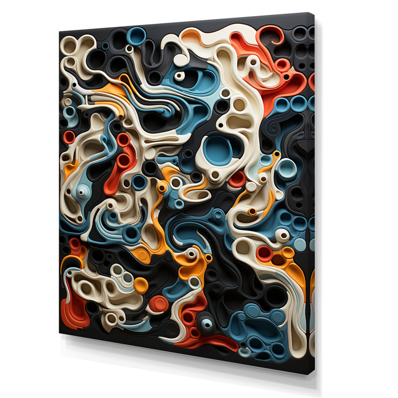 Owls Line Realms sur impression sur toile, H 20 po x l 12 po x P 1 po, Toile tendue