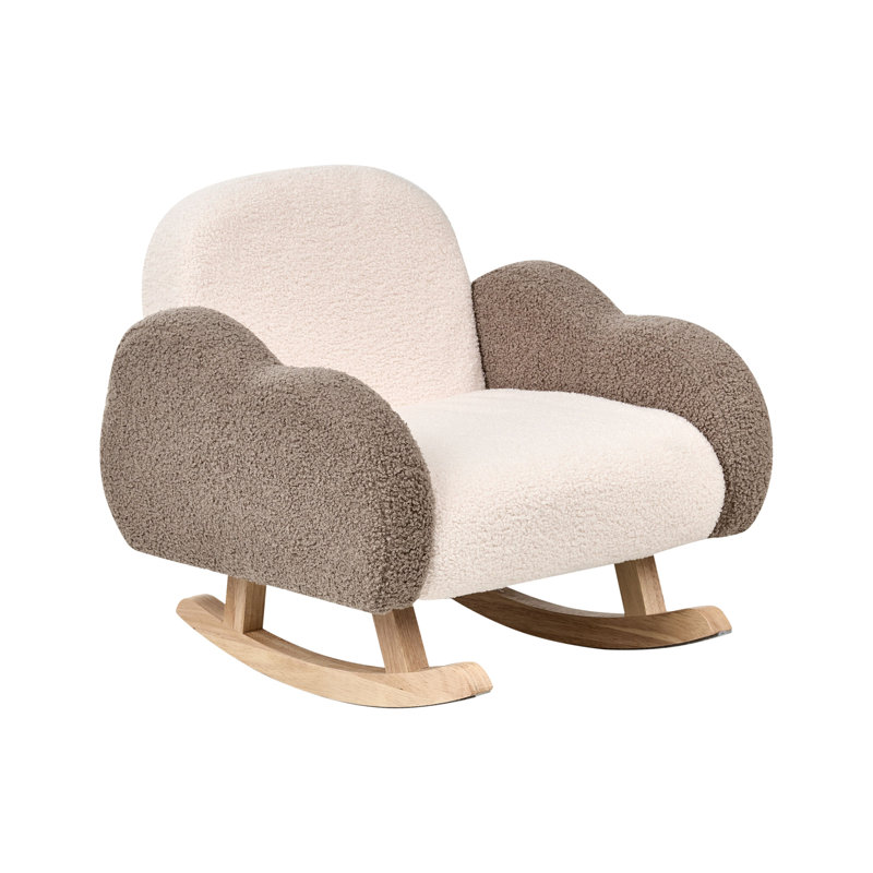 Boucle Kids Rocking Chair SKARE, Beige/Brown