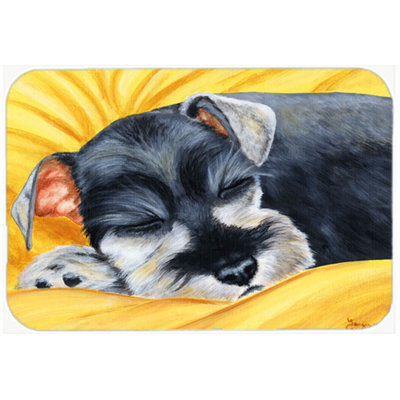 Caroline's Treasures Snoozing Schnauzer Glass Cutting Board