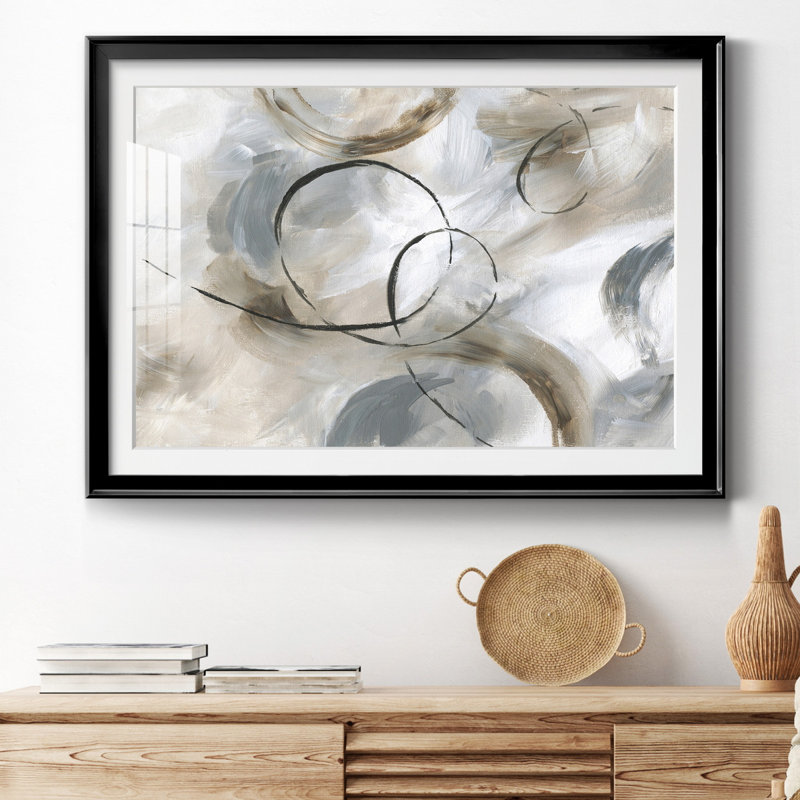 Allegro - Peinture encadrée, Cadre noir, H 26,5 po x l 36,5 po x P 1,5 po