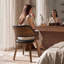 Chaise de salle à manger rembourrée en bois courbé de style moderne du milieu du siècle Dowden avec accoudoirs-1529254197-1529254201-1529254207