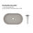 CASAINC Maple 13.77'' Concrete Oval Bathroom Sink-86669187