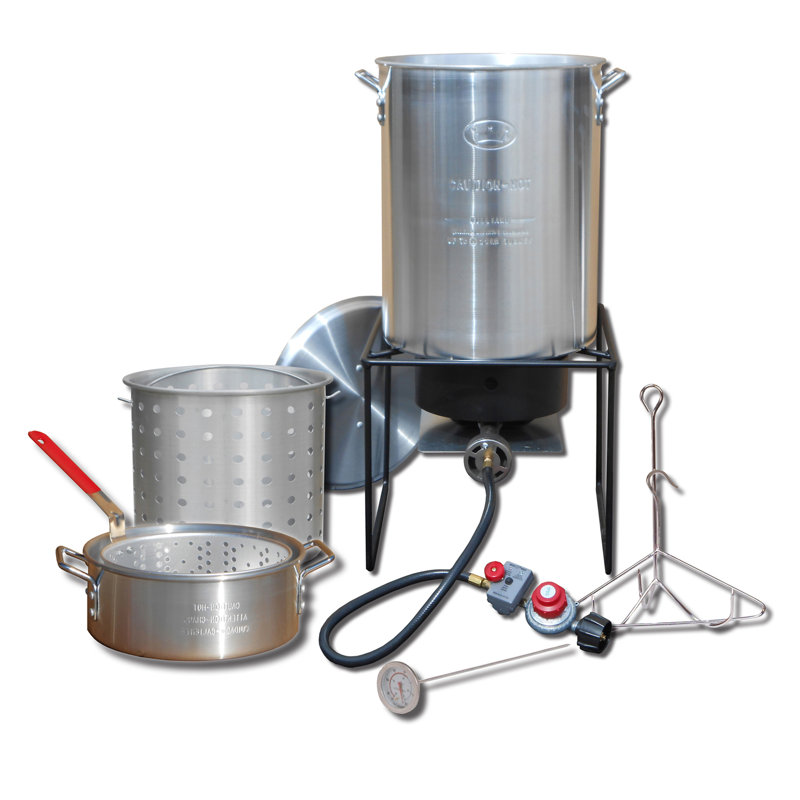 King Kooker Portable Propane Outdoor Deep Frying/Boiling Kit - Includes 29 Qt. Pot and 10 Qt. Pan
