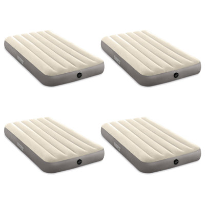 Intex Dura-Beam Standard Series Single Inflatable Air Mattress, Twin (4 Pack) by Intex