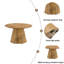 Table basse de style médiéval-moderne, avec placage en grain de bois, table basse ronde classique et ensemble de tables d'appoint-922231407