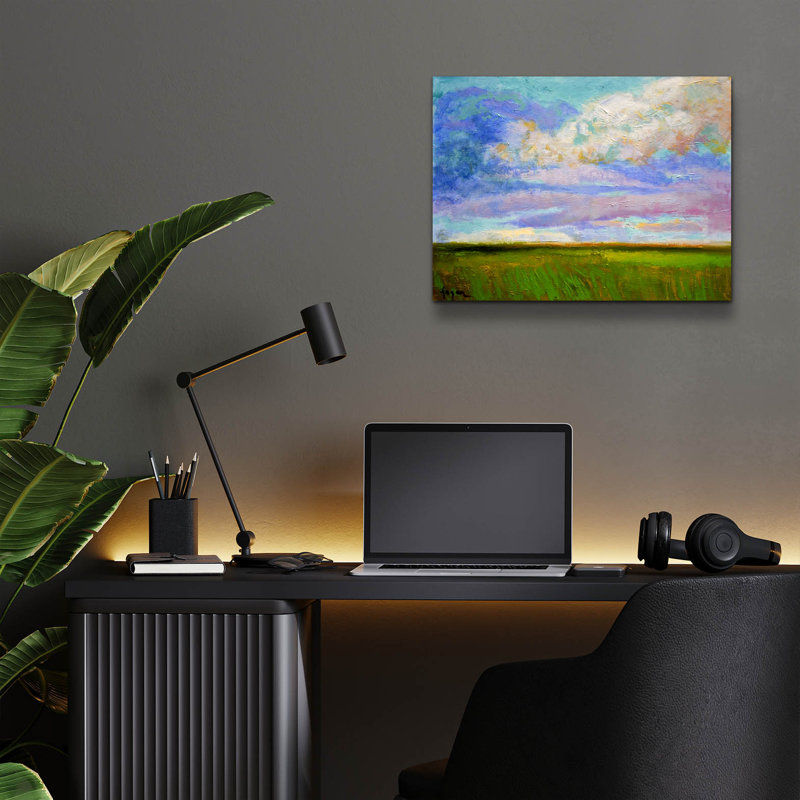  «April Morning» par Dorothy Fagan, art mural en verre acrylique, 16 po x 12 po