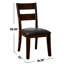 Chaises de salle à manger à dossier cerise foncé, 2 pièces, support de siège rembourré 2, uni