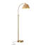 Lampe sur pied arquée 64 po ajustable dorée avec abat-jour boho tissé à la main, lampe de lecture rotative, assemblage facile et ampoule DEL E26 incluse-946884796