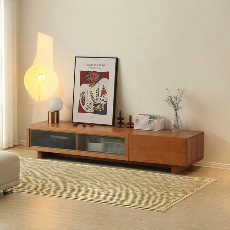 Meuble télé moderne et simple rétro, 59.05"