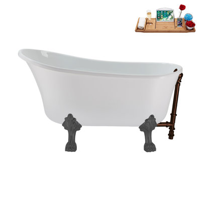 51.2'' x 25.6'' Soaking Acrylic Bathtub