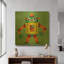 «Robot 1» par Nancy Lee, art mural en métal doré, 24 po x 24 po-133965156