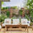 6 ft. H x 4 ft. W Metal Privacy Screen Fence Panel Flower Pattern-55887643