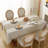 Rustic Cotton Linen Table Cloth,Tablecloths For 6 Foot Rectangle Tables,Waterproof Washable Tablecloth With Tassel Rectangle/Oblong, 55''X 86'', 6-8 Seats,Coffee Lines-255570023