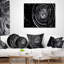 Fractal 3D noir tourbillon - coussin imprimé abstrait-31246465-31246469