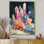 Cristaux de Baltz et rose et bleu à la lune II - cristaux, art mural