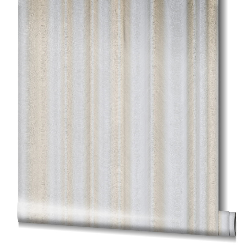 Jerez Silk Wave Shimmer Textured Wallpaper Roll 10.05m x 0.70m, Beige