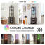22.2'' Corner Triangle 5 Tier Wine Bar Cabinet With LED Light And USB Charging Port-286757978