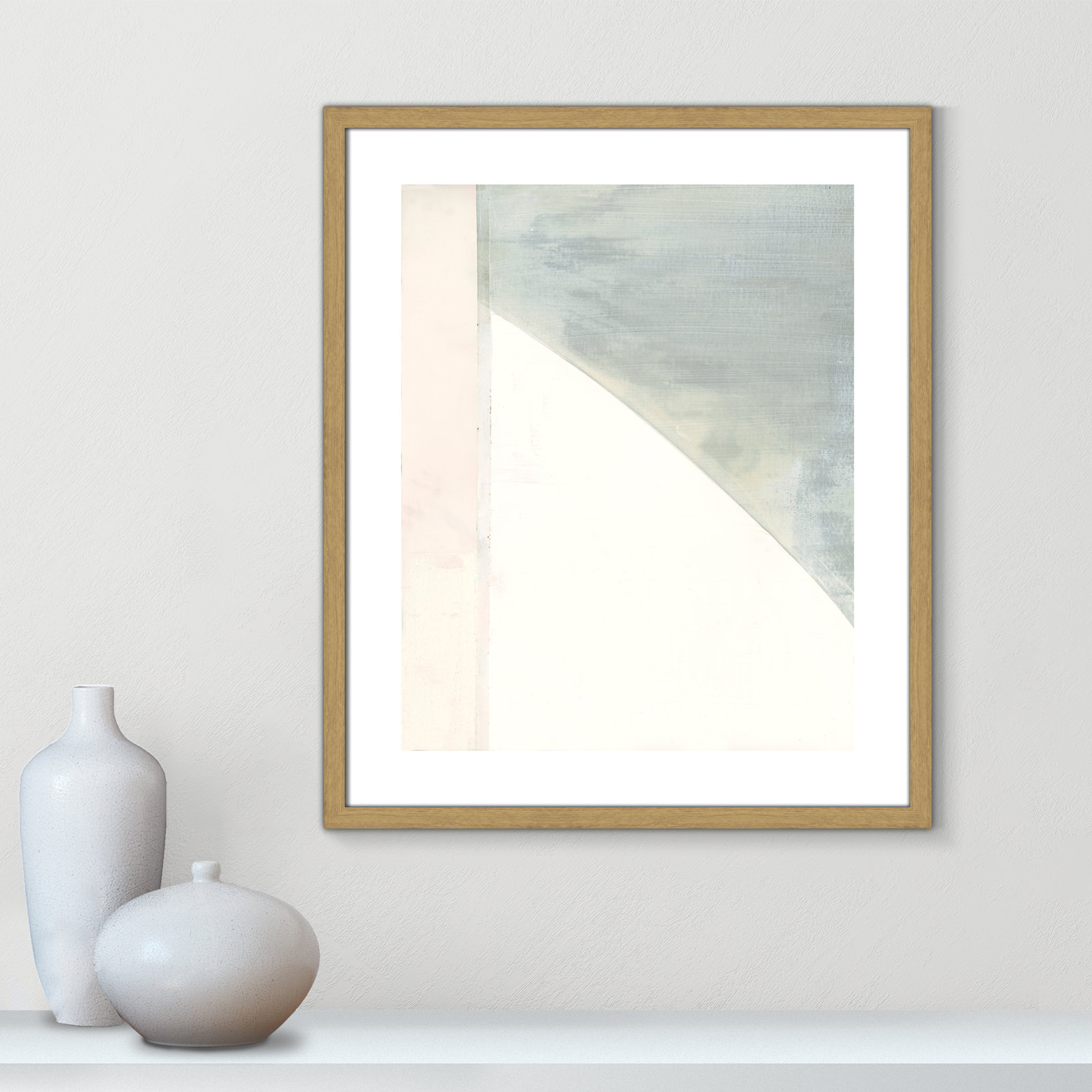 Alexandria "In Neutral I" Painting by Cartissi, 25.5" H x 21.5" W x 0.75" D, Beige Wood Framed Paper