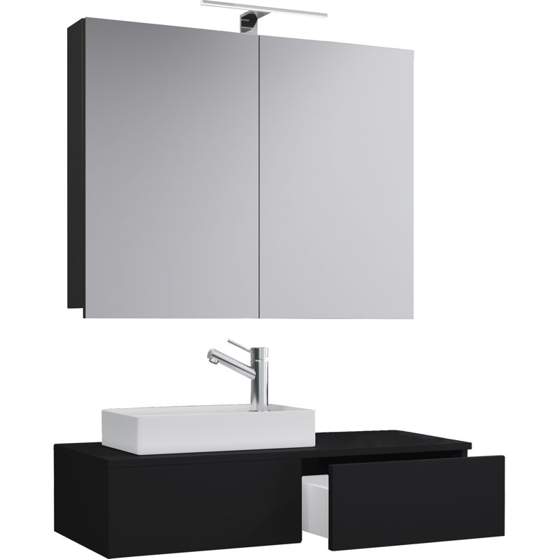 Ravit Bathroom Furniture Suite, Black