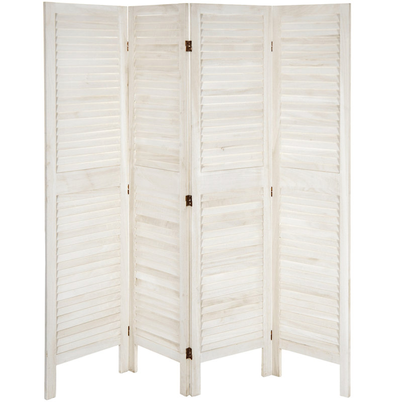 Apirl Folding Room Divider, White, 4