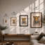 Leopard's Steady Gaze Modern - Framed Print-507679260-507679256