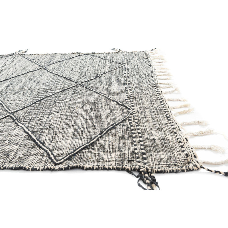 Tapis noir et blanc Nathaniel