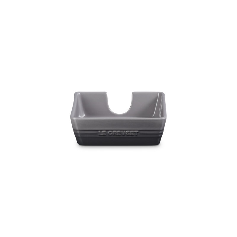Le Creuset Stoneware Signature Cocktail Napkin Holder 6 In Shallot, Gray