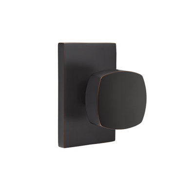 Double Dummy Freestone Knob with Modern Rectangular Rose