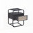 Wonderlin 1-Drawer Metal Nightstand in Black
