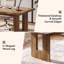 Bureau en bois massif, bureau d'ordinateur de direction 63 pouces